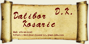 Dalibor Košarić vizit kartica